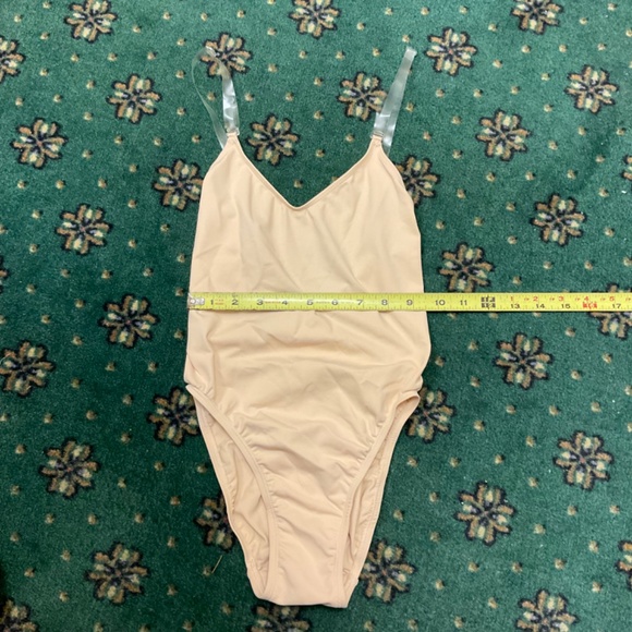Capezio Cami Leotard Sz Small Petite Adjustable Straps NWOT Nude - Picture 5 of 7